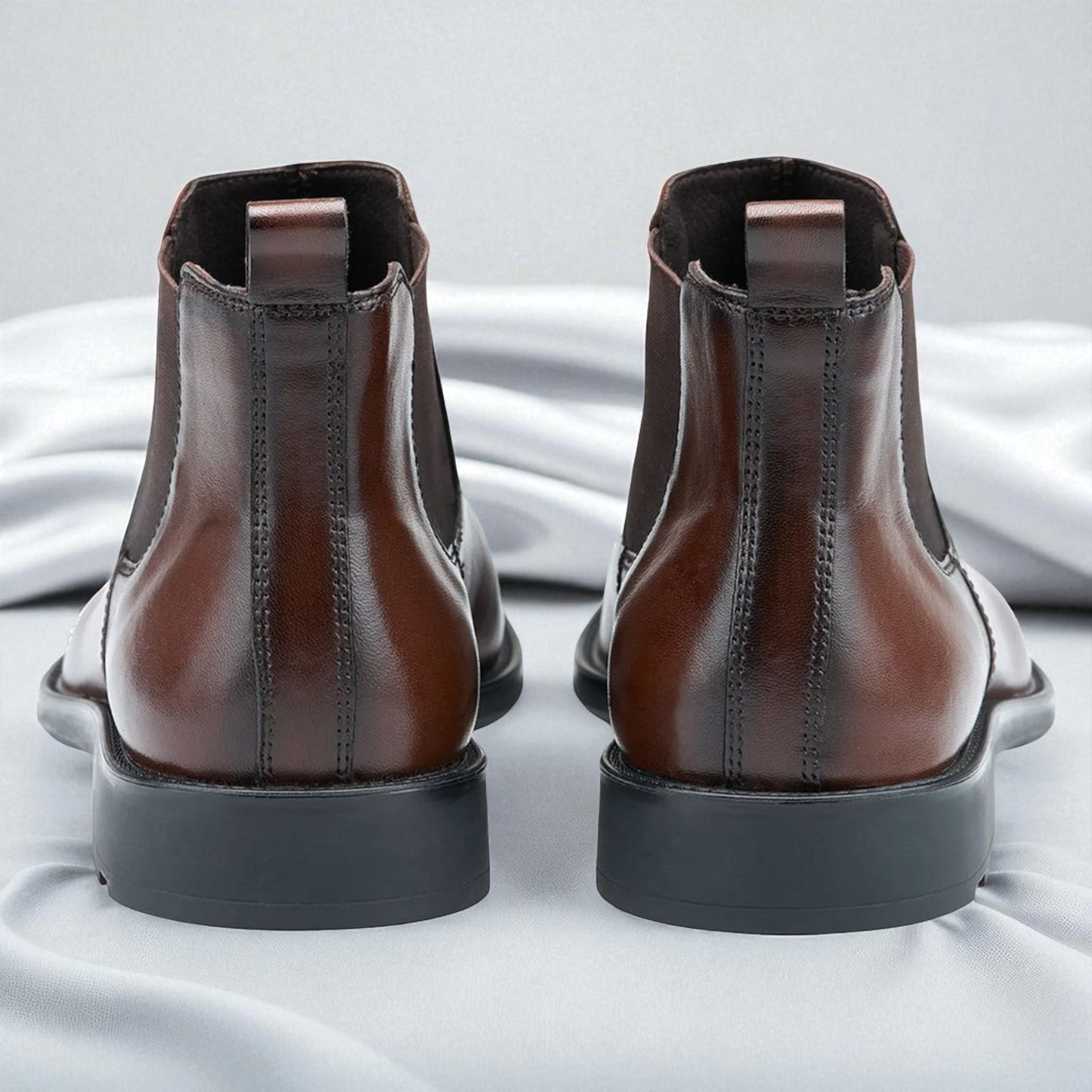 WENSTON: Bottine en cuir premium- Marron