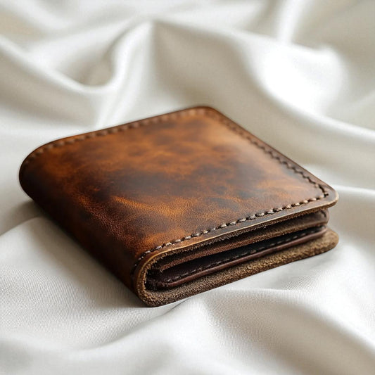 KAIROS: Portefeuille Classique en Cuir Véritable – Marron Rustique