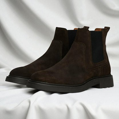 BELLATOR : Bottine en daim premium-marron café