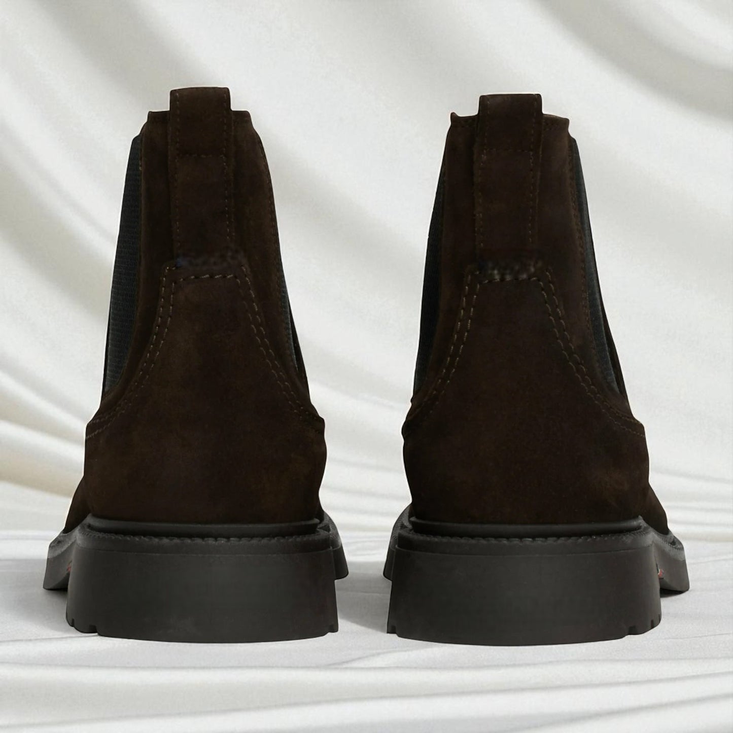 BELLATOR : Bottine en daim premium-marron café