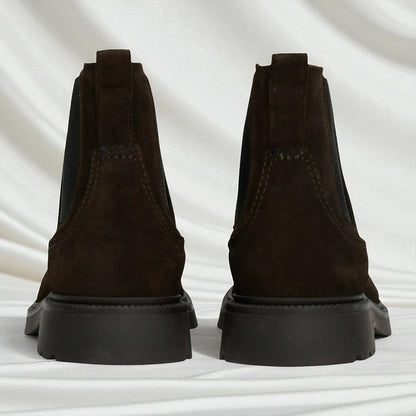 BELLATOR : Bottine en daim premium-marron café