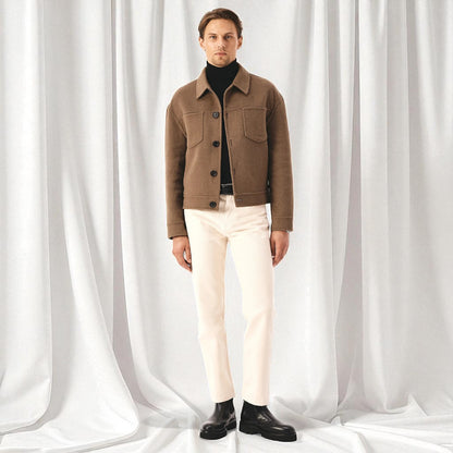 BAVAROISE: Bottine en cuir premium-Noir brillant