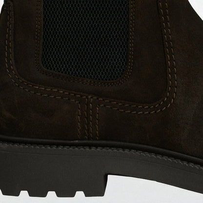 BELLATOR : Bottine en daim premium-marron café