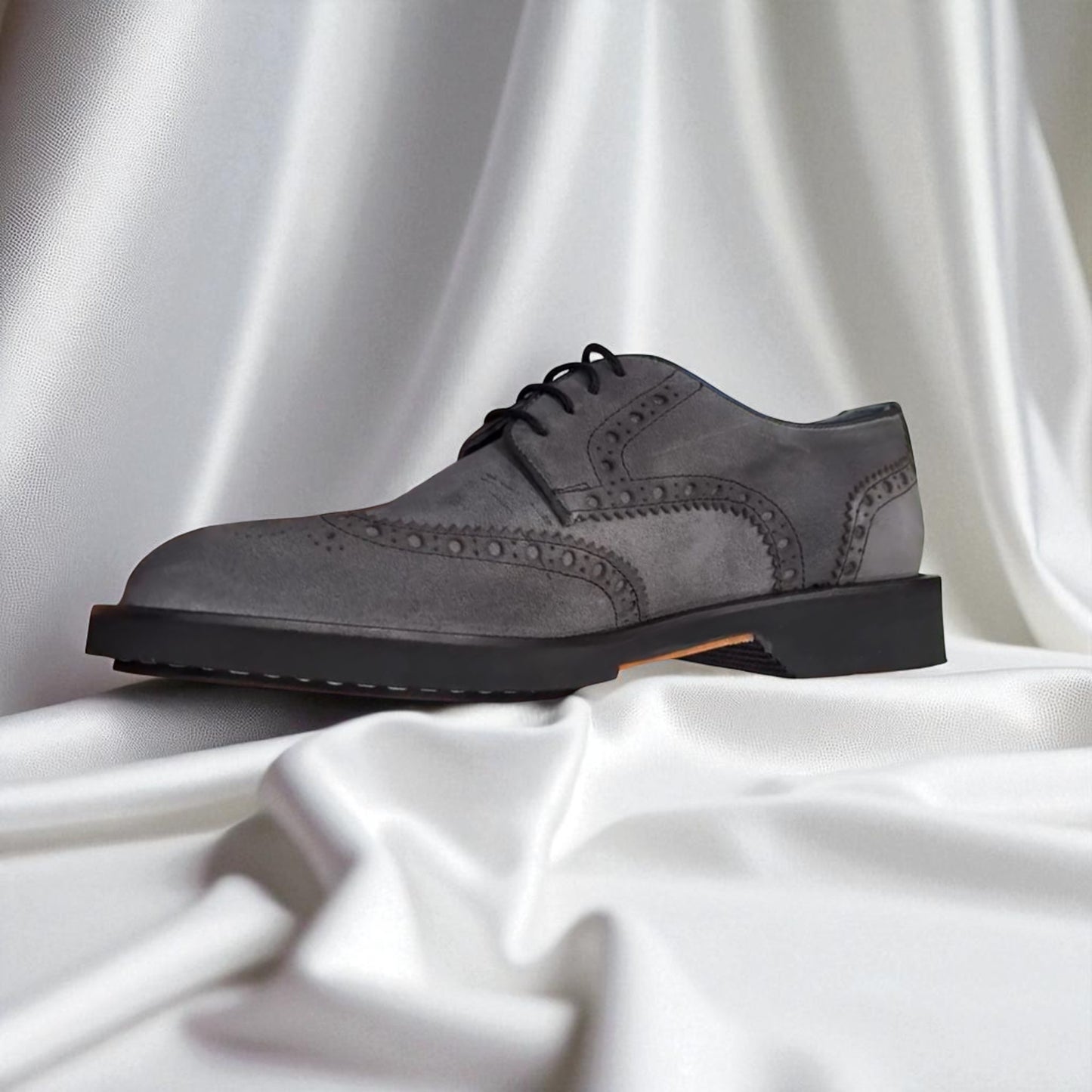 FALKENBERG: Derby en daim véritable pour hommes - Gris