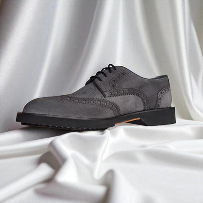 FALKENBERG: Derby en daim véritable pour hommes - Gris