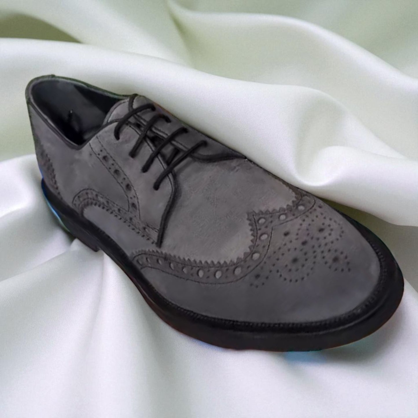 FALKENBERG: Derby en daim véritable pour hommes - Gris