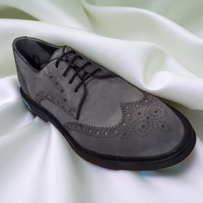 FALKENBERG: Derby en daim véritable pour hommes - Gris