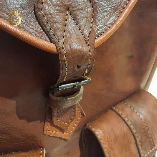 FEZ: Sac à dos en cuir 100% fait main