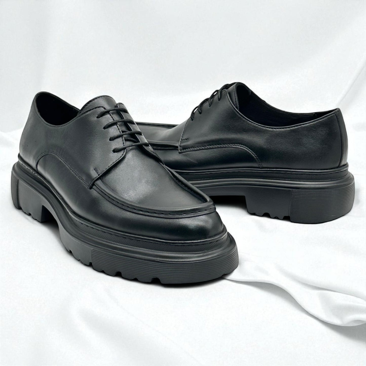 BRAUNFELS: Derby Haut en cuir véritable