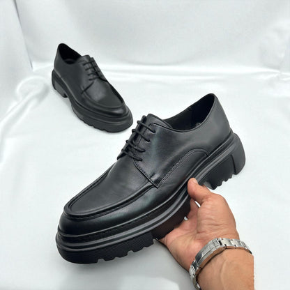 BRAUNFELS: Derby Haut en cuir véritable