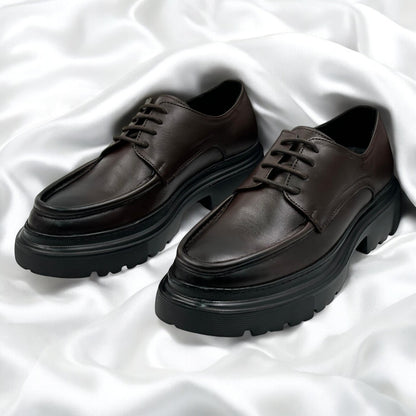 BRAUNFELS: Derby Haut en cuir véritable