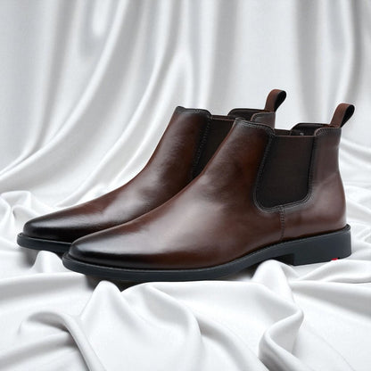 WENSTON: Bottine en cuir premium- Marron