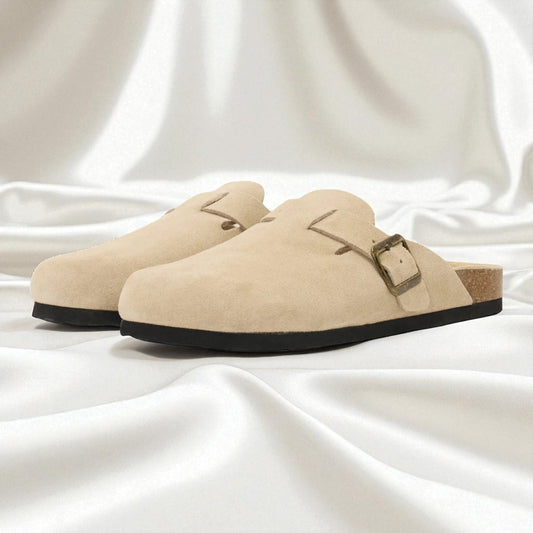 SERENO: Slipper/Mule  médical stylé & haute de gamme en daim premium