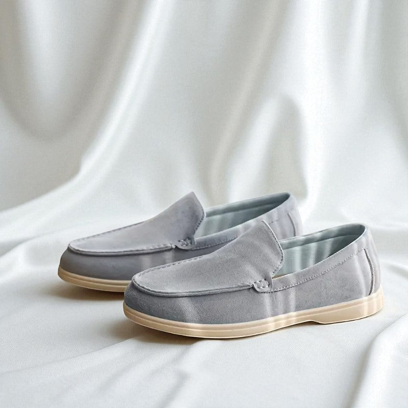 ALARIC: Chaussures mocassins daim pour hommes