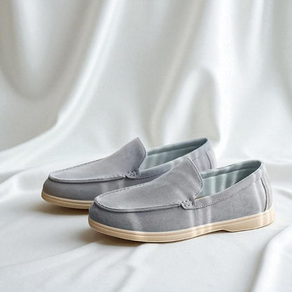 ALARIC: Chaussures mocassins daim pour hommes